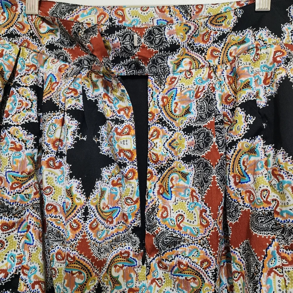 nwt WALTER BAKER W118 size Large Paisley Boho‎ Skirt Fully Lined Multicolor